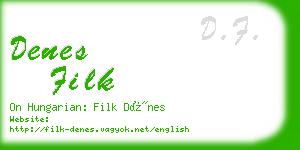 denes filk business card